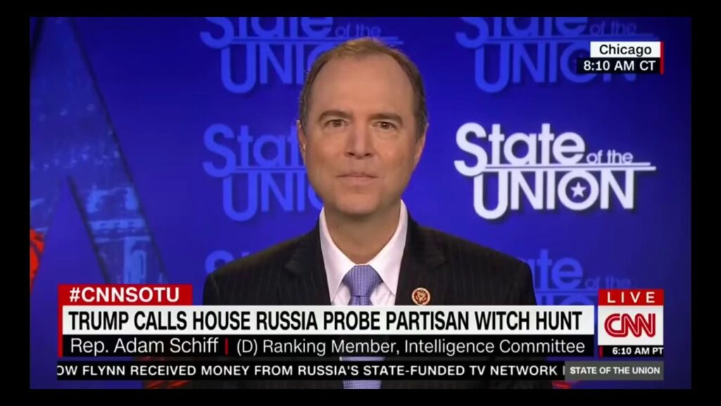 Democrat Adam Schiff Admits No Evidence of Trump-Russia Collusion