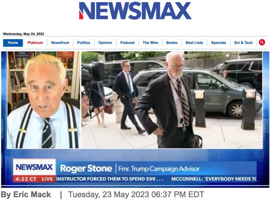 Roger Stone on Newsmax: Trump ‘Existential Threat’ to Establishment