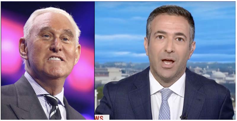Roger Stone smeared on MSNBC