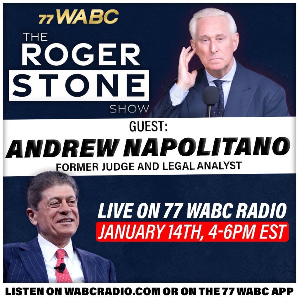 Legal Insights and Liberty: Judge Andrew Napolitano’s Thought-Provoking Dialogue with Roger Stone