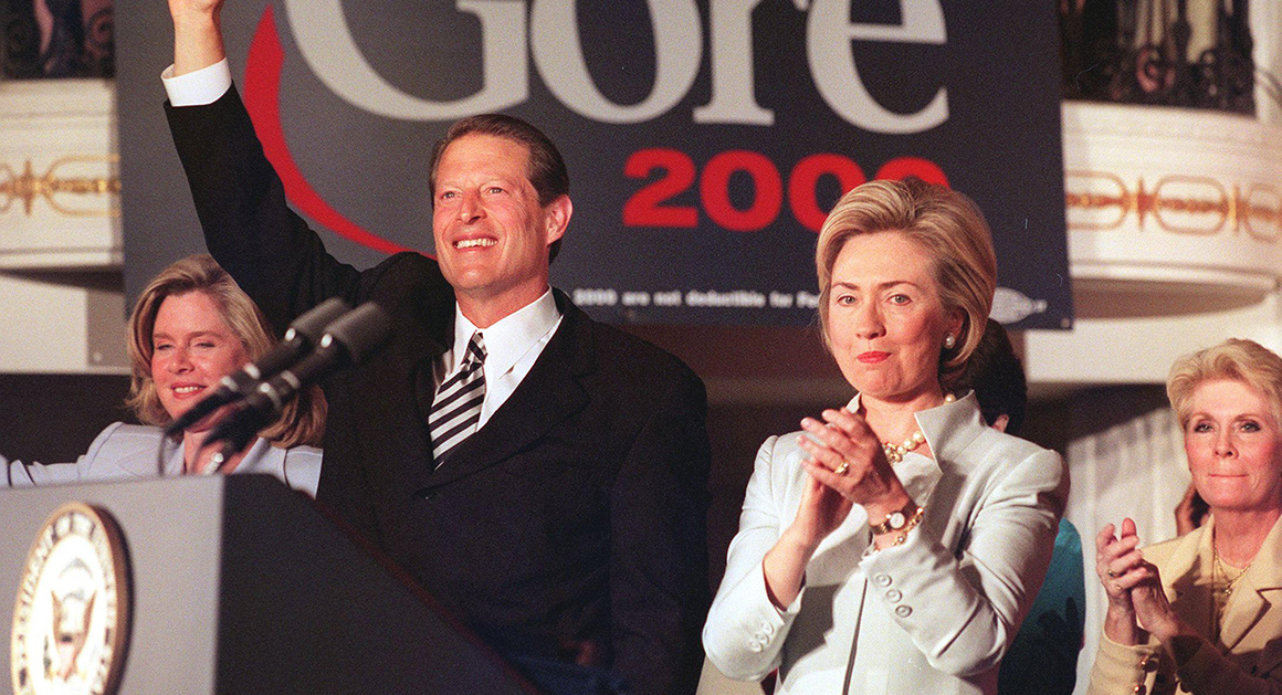 Vice President Al Gore with First Lady Hillary Rodham Clinton