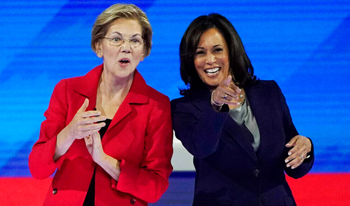 KAMALA IS ALL IN FOR THE WELFARE-WARFARE STATE; THE INSUFFERABLE SEN. WARREN