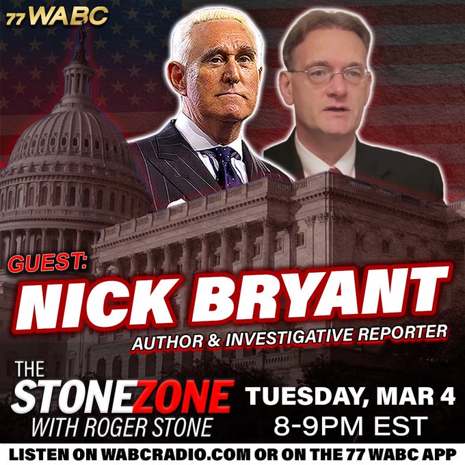 Investigative journalist Nick Bryant joins The StoneZONE on 77WABC Radio!