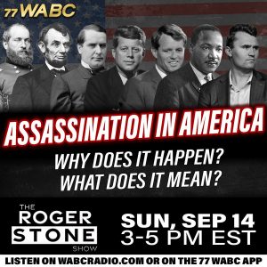 Roger Stone discussing major political assassinations and American conspiracies
