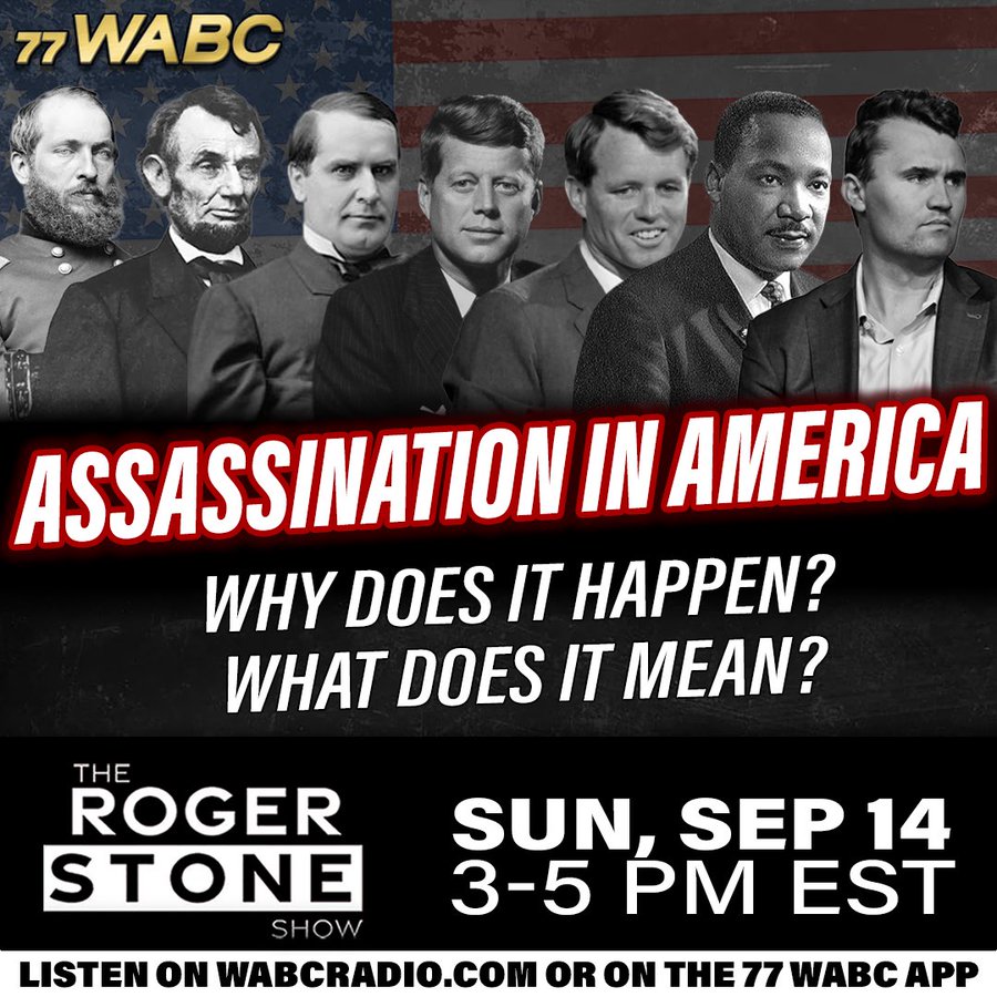 Roger Stone discussing major political assassinations and American conspiracies