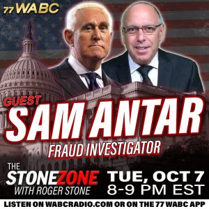 Roger Stone and Sam Antar discussing Letitia James and wide-ranging fraud allegations