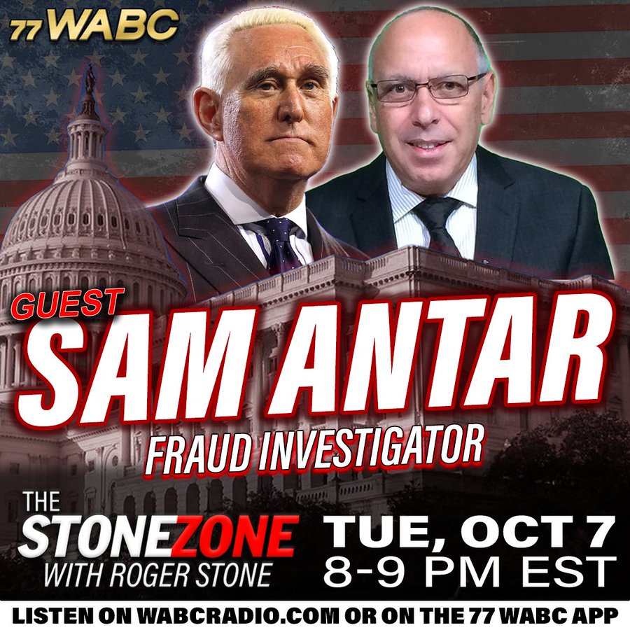 Roger Stone and Sam Antar discussing Letitia James and wide-ranging fraud allegations