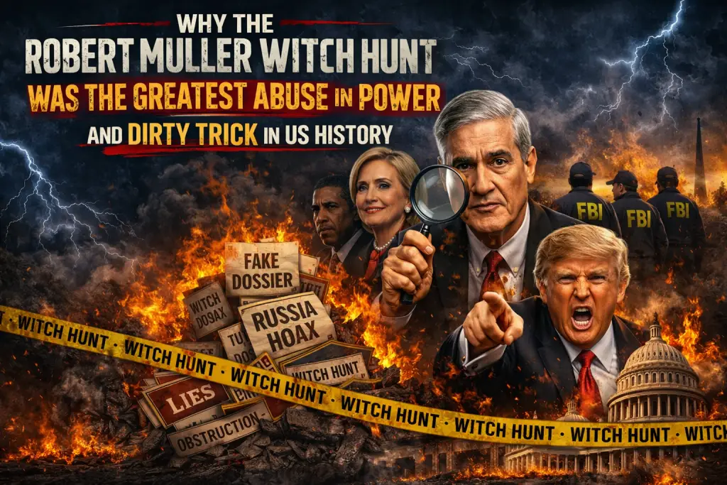 WHY THE MULLER WITCH HUNT WAS THE GREATEST ABUSE OF POWER AND DIRTY TRICK IN US HISTORY