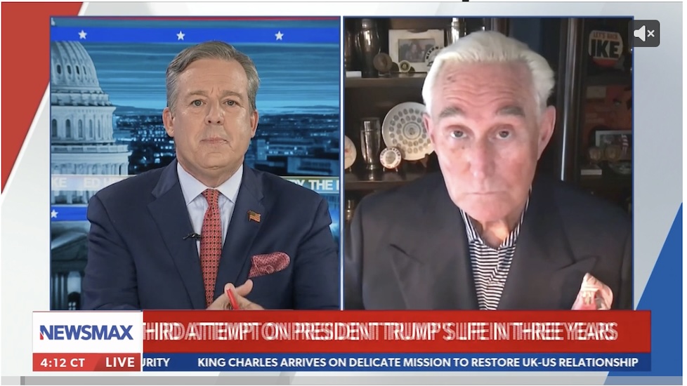 Stone to Newsmax: Angry Rhetoric Led to Attack on Trump
