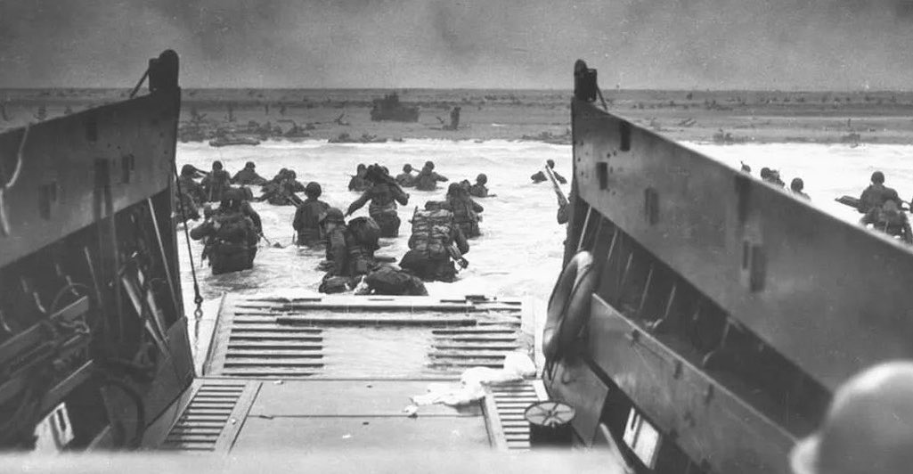 D-Day Normandy invasion commemorating Allied troops who stormed the beaches on The Longest Day June 6 1944