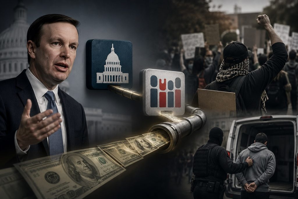 Sen. Chris Murphy’s PAC Funneled 0K to Indivisible, Key Organizer of Anti-ICE Protests Sen. Chris Murphy’s PAC Funneled 0K to Indivisible, Key Organizer of Anti-ICE Protests