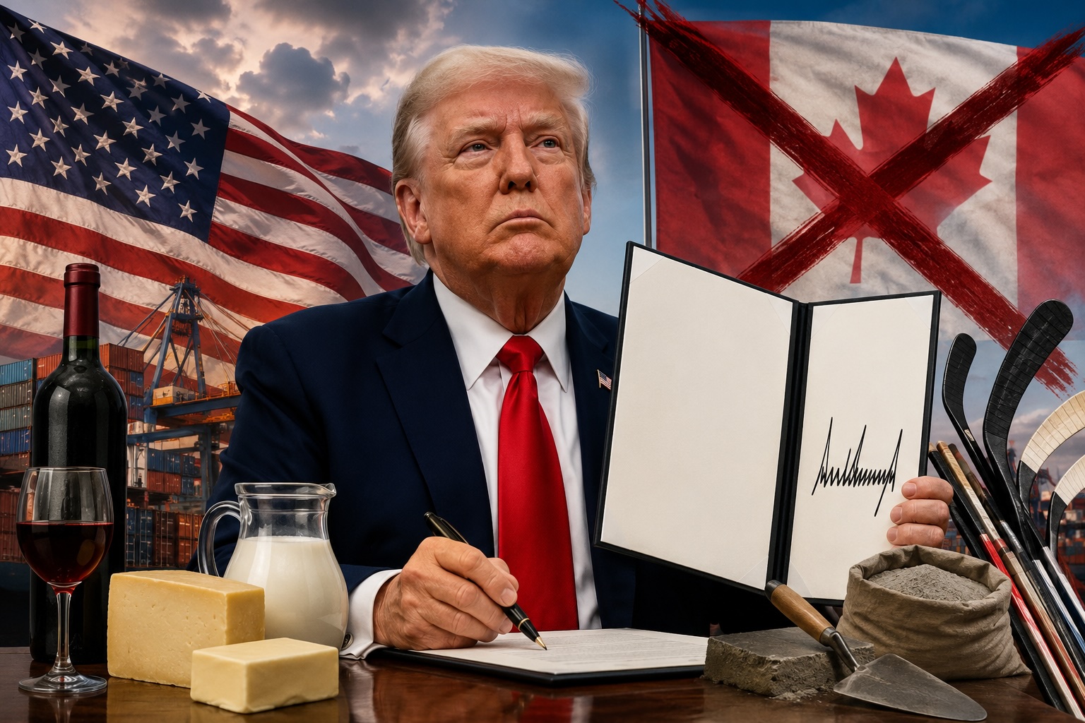 President Trump Orders Huge New Tariffs on Canada