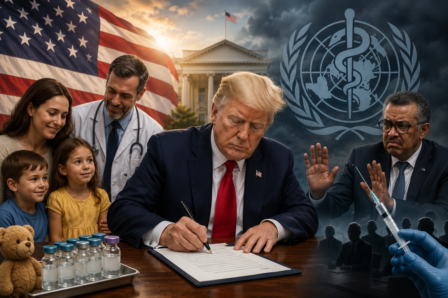 Trump at Odds with World Health Organization Over Childhood Vaccines