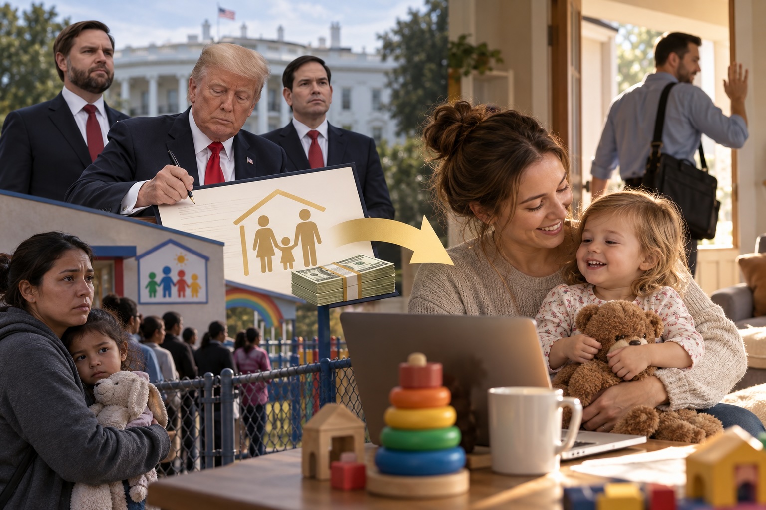Trump’s $9,000 Child-Care Draft Targets Low-Income Married Families