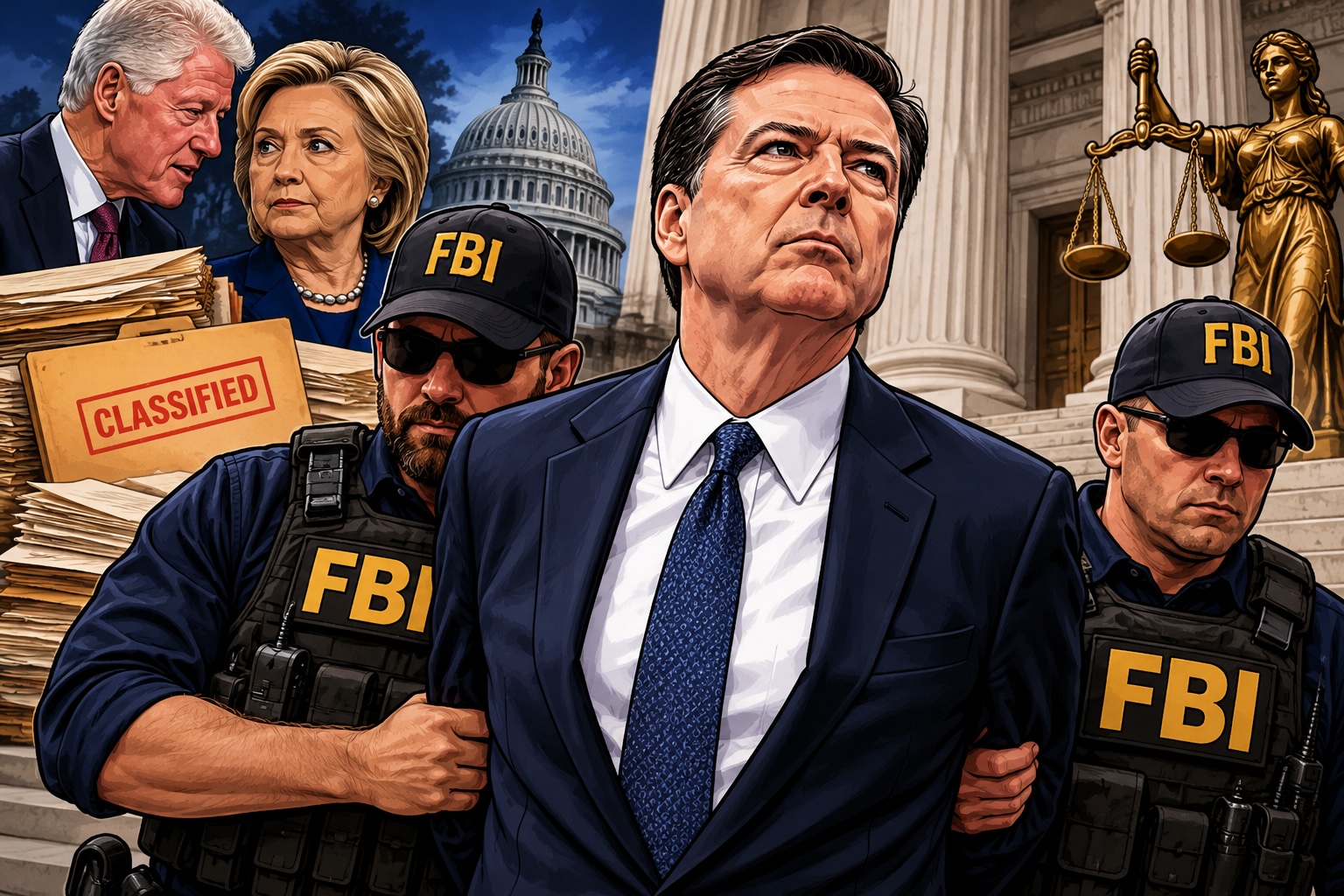 Ex-FBI Director James Comey Charged with Federal Crimes in New Case