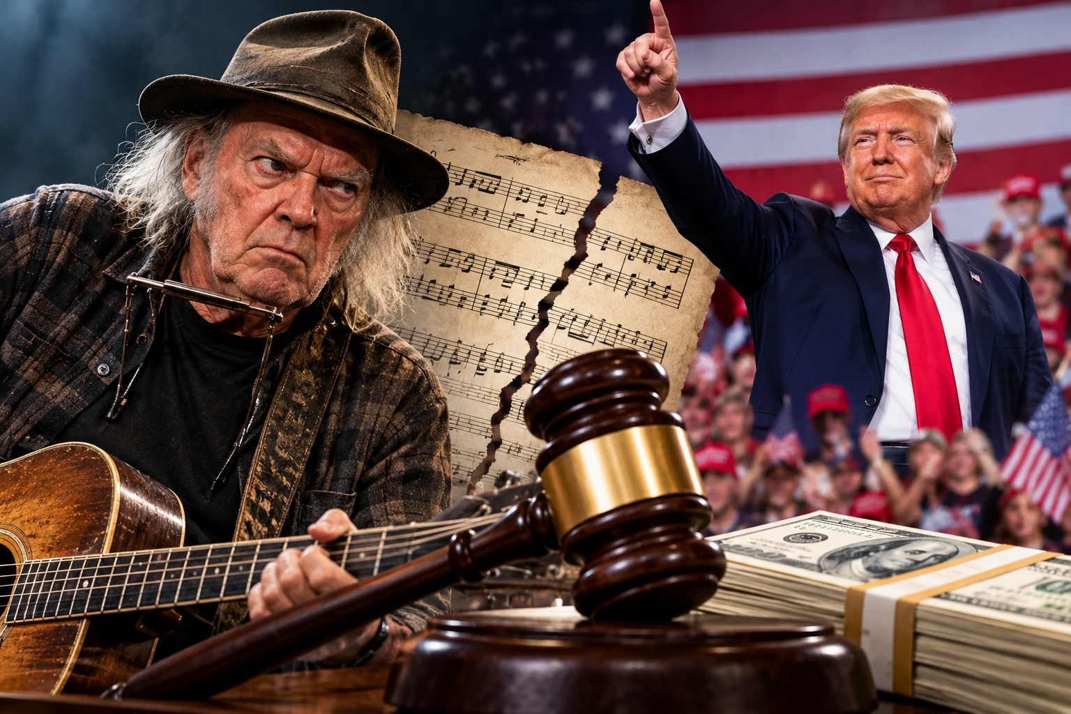 Neil Young Files  Million Suit Against Trump for Playing ‘Rockin’ in the Free World’