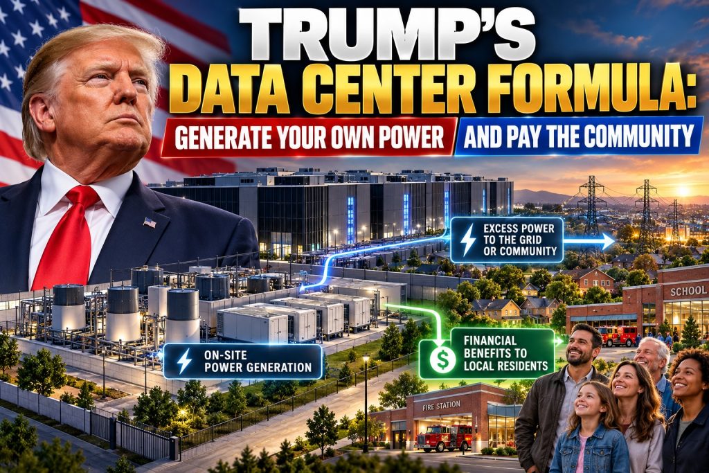 Trump’s Data Center Formula: Generate Your Own Power and Pay the Community Trump’s Data Center Formula: Generate Your Own Power and Pay the Community