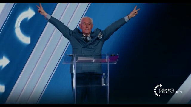 Roger Stone delivering his full speech at AmericaFest 2025, the annual conservative gathering.