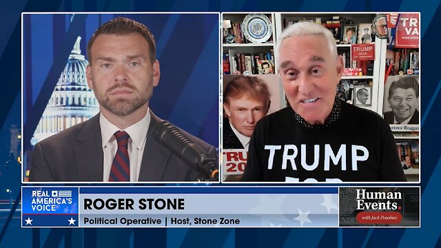 Roger Stone discussing Donald Trump's stated path toward accountability and justice rather than revenge or retribution.